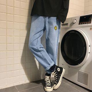 Smiley Face High-waist Jeans