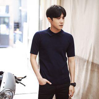 Short-sleeve T-shirt With Polo Collar