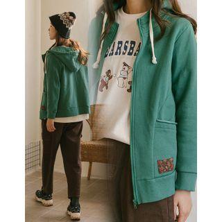 Floral Patch Napped Hoodie