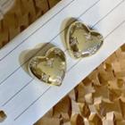 Rhinestone Heart Earring 1 Pair - Rhinestone Heart Earring - Gold - One Size