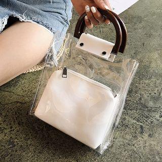 Transparent Handbag With Pouch