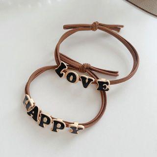 Lettering Alloy Hair Tie