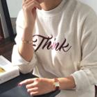Think-embroidered Sweatshirt