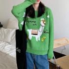 Alpaca Sweater Green - One Size