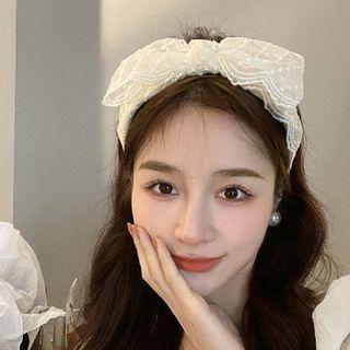 Bow Lace Headband Almond - One Size