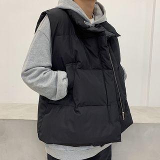 Padded Mock-neck Vest