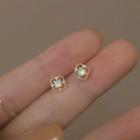 Clover Opal Sterling Silver Earring 1 Pair - Gold - One Size