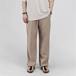 Band-waisted Wide-leg Pants