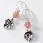 925 Sterling Silver Leaf & Bead Dangle Earring 1 Pair - As Shown In Figure - One Size