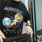 Space Print Short-sleeve T-shirt