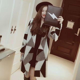 Patterned Wool Coat