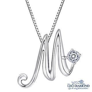 Initial Love 18k White Gold Diamond Pendant Necklace (16) - M