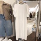 Wide Round-neck Dress
