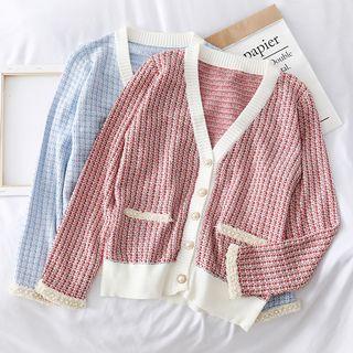 Pearl-button Knit Cardigan