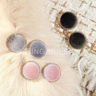 Velvet Buttoned Ear Stud