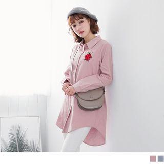 Beetle Embroidery Long Shirt