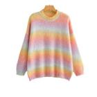 Tie-dyed Sweater Yellow & Pink & Purple - One Size