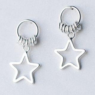 S925 Silver Star Drop Earrings