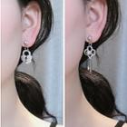 Non-matching Rhinestone Lock & Key Dangle Earring Be0758 - 1 Pair - As Shown In Figure - One Size