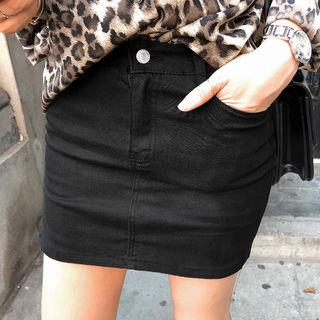 Inset Shorts Zip-front Miniskirt
