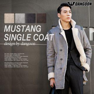 High-neck Faux-shearling Coat