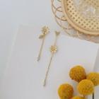 Non-matching Floral Threader Earring