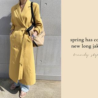 Linen Blend Chesterfield Coat With Sash
