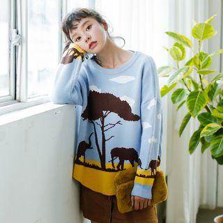 Animal Print Sweater