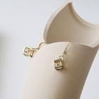 Cube Earring 1 Pair - Hook Earring - Gold - One Size