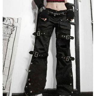 Buckle Flared Jeans