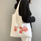 Canvas Strawberry Print Tote Bag