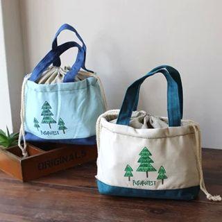 Tree Printed Canvas Lunch Bag