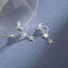 925 Sterling Silver Star Dangle Earring 1 Pair - Star Dangle Earring - One Size