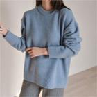 Crewneck Wool Blend Colored Sweater