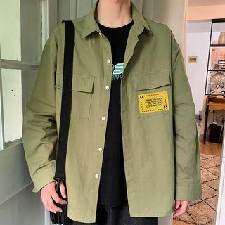 Letter Tag Cargo Shirt