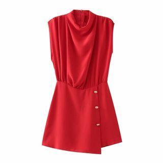 Sleeveless Asymmetrical Romper