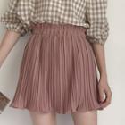 Set: Off-shoulder Plaid Short-sleeve T-shirt + Mini Skirt