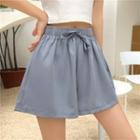 Drawstring Wide-leg Sweatshorts