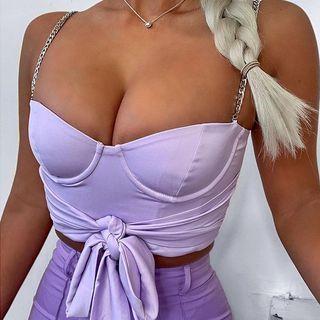 Tie-waist Cropped Camisole Top