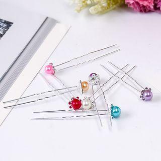Faux Crystal / Faux Pearl Bead Hair Stick