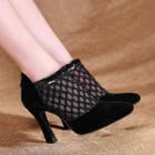 Mesh High-heel Ankle Boots