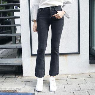 Fleece-lined Boot-cut Pants