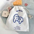 Printed Puppy Drawstring Pouch - One Size