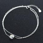 S925 Silver Crystal Anklet