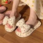 Strawberry Print Bow Slippers
