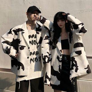 Couple Matching Cow Print Blazer