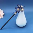 Faux Pearl Flower Resin Wooden Hair Stick