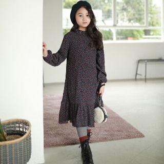 Family Matching Ruffle Floral Chiffon Dress