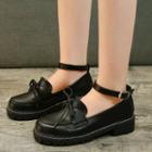 Ankle Strap Round-toe Loafers