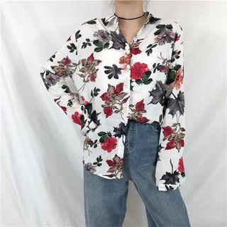 Long Sleeve Print Shirt